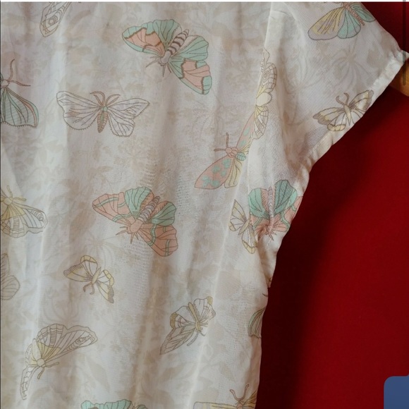 MAURICES SHEER BUTTERFLY DRESS (128) - Picture 3 of 5